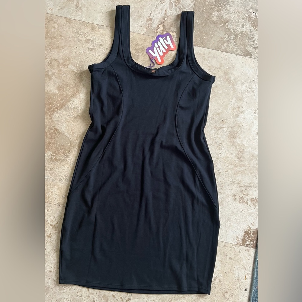 Yitty body butter tank dress black in XL